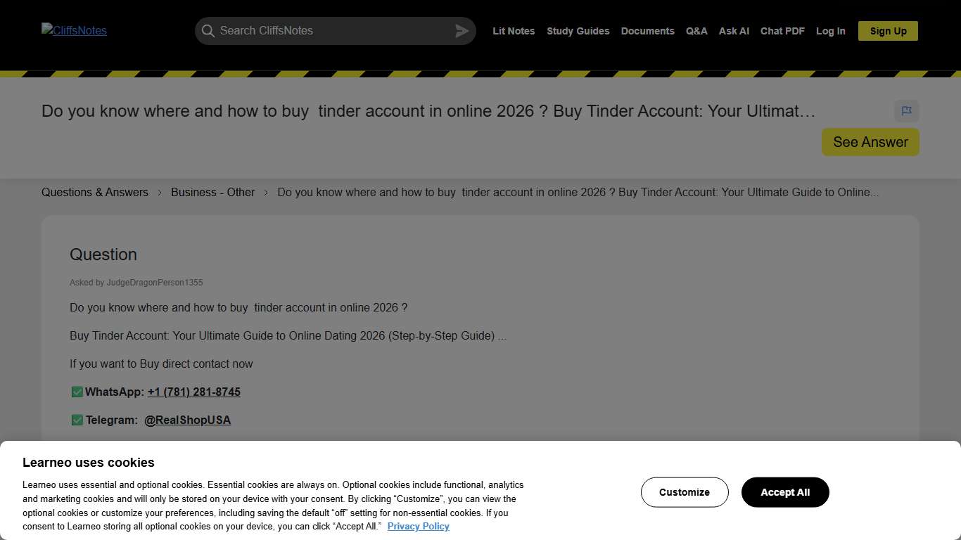 Do you know where and how to buy  tinder account in online 2026 ? Buy Tinder Account: Your Ultimate Guide to Online... CliffsNotes